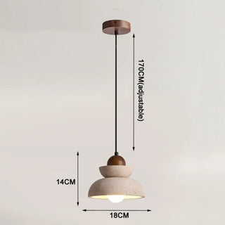 BISARE Pure Wood and Stone Design Ceiling Light – view 5