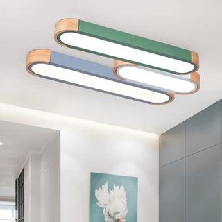 DESOLITE Wood and Glass Contemporary Ceiling Light – Organic Designer Fixture