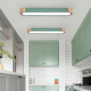DESOLITE Wood and Glass Contemporary Ceiling Light – Organic Designer Fixture