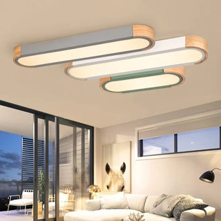 DESOLITE Wood and Glass Contemporary Ceiling Light – Organic Designer Fixture