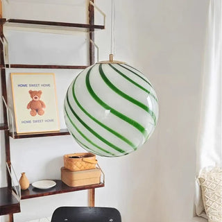 BONBON Candy Striped Red or Green Ceiling Light – view 2
