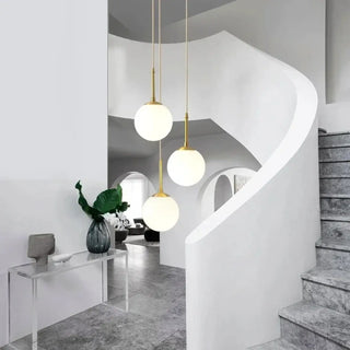 LOCA White Ball Long Cable Indoor Ceiling Light – view 1