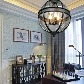 AMERI Glass Ball with Black or Gold Aluminum Ceiling Light – view 2