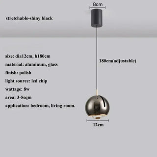 BAOLI Mirror Glass Ball Effect Contemporary Ceiling Light – view 6