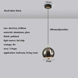 BAOLI Mirror Glass Ball Effect Contemporary Ceiling Light – view 9