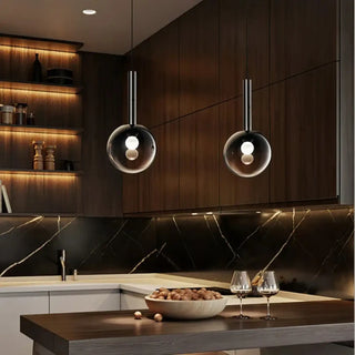 GALINA Smoked Glass Ball Ceiling Light – view 2