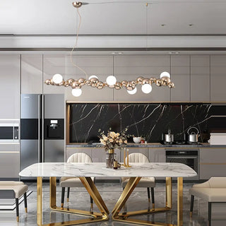 BLACK Gold and White LED Ball Pendant Ceiling Light – view 2
