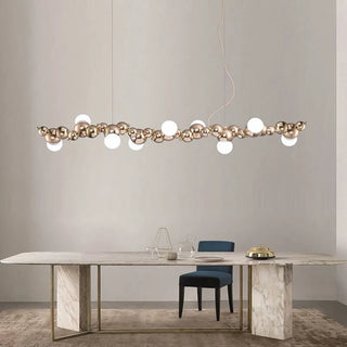 BLACK Gold and White LED Ball Pendant Ceiling Light – view 1
