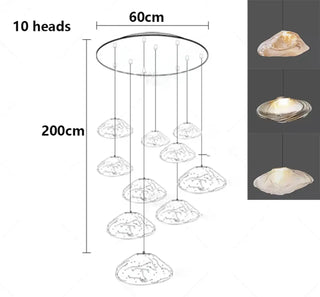 CASCO Modern Organic Glass Cascade Ceiling Light – view 9