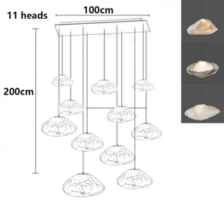 CASCO Modern Organic Glass Cascade Ceiling Light – view 10