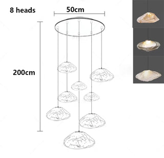 CASCO Modern Organic Glass Cascade Ceiling Light – view 8