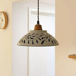 CERAMI White Ceramic with Blue Pattern Ceiling Light – view 5