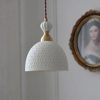 JATON Chic Ceramic Floral Ceiling Light – view 2