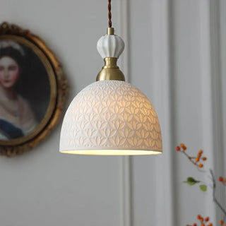 JATON Chic Ceramic Floral Ceiling Light – view 1
