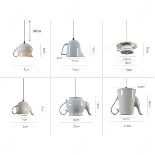 CERAMICA Chic Ceramic Pendant Ceiling Light – view 16
