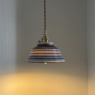 BAKONA Ceramic Striped Vintage Design Ceiling Light – view 2