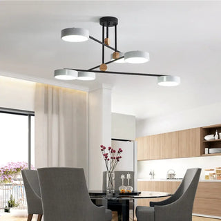 WEDGE Chic Wood and Metal Ceiling Light – Contemporary Elegant Fixture