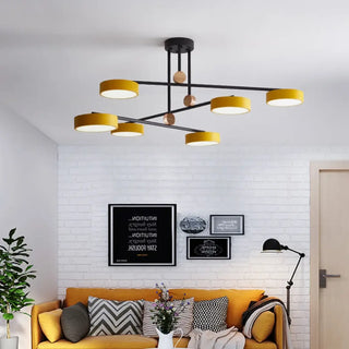 WEDGE Chic Wood and Metal Ceiling Light – Contemporary Elegant Fixture