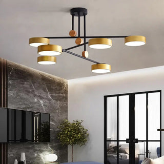 WEDGE Chic Wood and Metal Ceiling Light – Contemporary Elegant Fixture