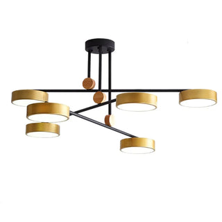 WEDGE Chic Wood and Metal Ceiling Light – Contemporary Elegant Fixture
