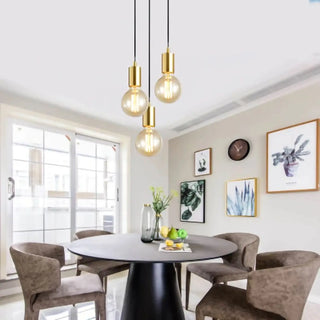 Modern gold pendant lamp detail, elegant ceiling hanging light fixture