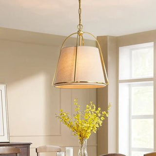 MODELU Chic Fabric Gilded Finish Ceiling Light – view 3