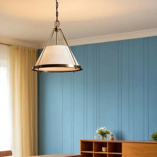 BELVINT Chic Fabric and Metal Vintage Charm Ceiling Light – view 4