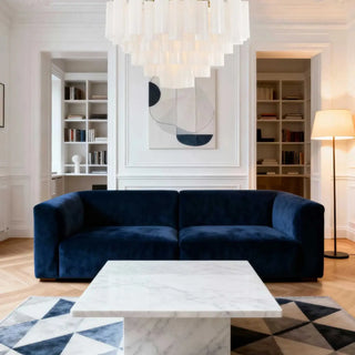 Glass pendant light, modern transparent lamp with metal finish ceiling fixture