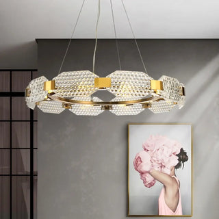 RELVE Circular Crystal Brass Ceiling Light – view 3