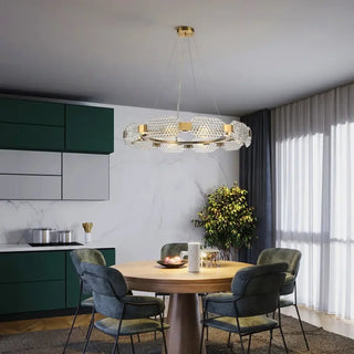 RELVE Circular Crystal Brass Ceiling Light – view 2