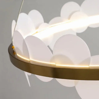 NEW Circular Golden White Disc Ceiling Light – view 4