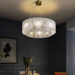 LUCI Circular Marble Effect Chic Ceiling Light – view 2