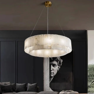 LUCI Circular Marble Effect Chic Ceiling Light – view 1