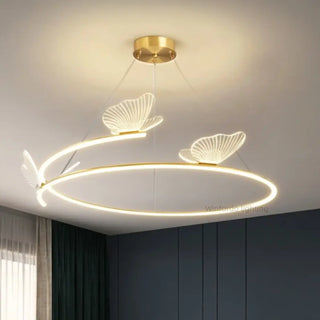 PAPCI Circular LED Golden Butterfly Pendant – view 6