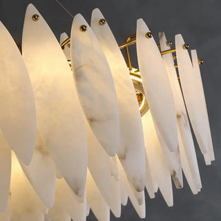 CANITO Circular Marble and Forged Iron Ceiling Light – view 3