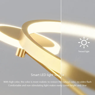 Circular metal pendant lamp detail — designer minimalist ceiling light