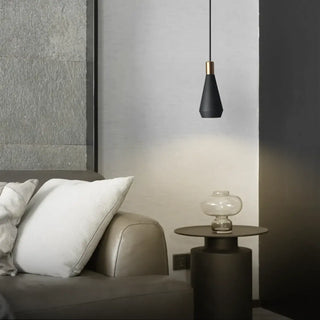 LUCA Conical White and Black Ceiling Light – view 3