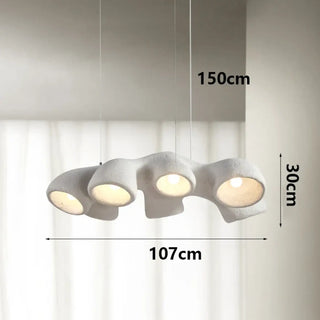 CHANFI Contemporary Travertine Effect Free-Form Ceiling Light – view 7