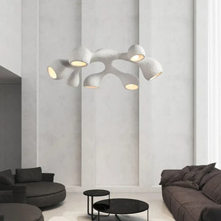 CHANFI Contemporary Travertine Effect Free-Form Ceiling Light – view 2