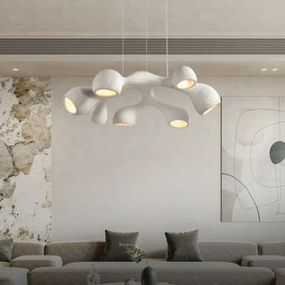 CHANFI Contemporary Travertine Effect Free-Form Ceiling Light – view 3