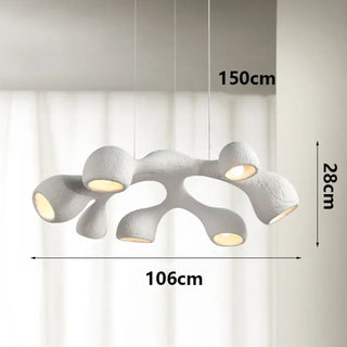 CHANFI Contemporary Travertine Effect Free-Form Ceiling Light – view 8