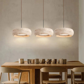 BISCO Contemporary Stone and Metal Ceiling Light – view 3