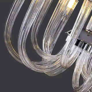 PIRANO Contemporary Transparent Glass Black Metal Ceiling Light – view 5