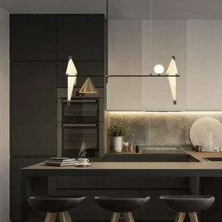 MINOU Contemporary Luminous Bird Ceiling Light – view 2