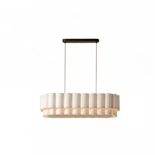 WABISABI Contemporary White Fabric Pleated Ceiling Light – view 3