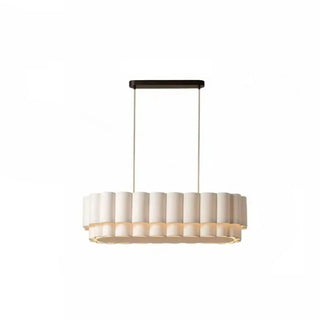 WABISABI Contemporary White Fabric Pleated Ceiling Light – view 2