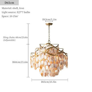 PURTYS Shell Natural Gilded Ceiling Light – view 7
