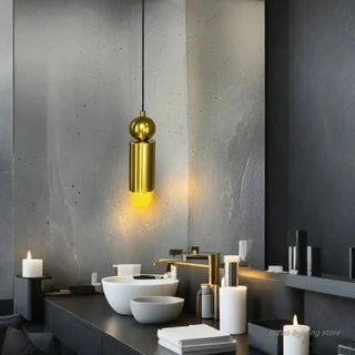 BUDU Burgundy and Gold Ceiling Light – view 4