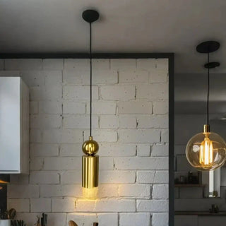 BUDU Burgundy and Gold Ceiling Light – view 1