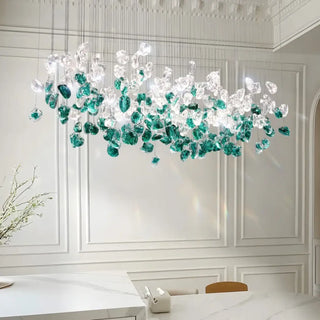 CRISLA Green and Transparent Crystal Ceiling Light – view 4